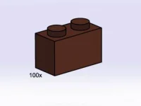 LEGO® Set 3751 - 1 x 2 Brown Bricks