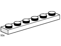 LEGO® Set 3487 - 1 x 6 White Plates