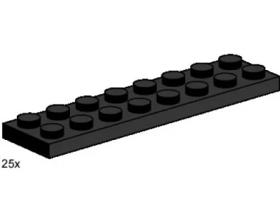 LEGO® Set 3489 - 2 x 8 Black Plates