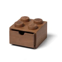 LEGO® Set 5007115 - Wooden Desk Drawer (4-Stud Dark Oak)