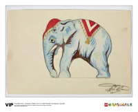 LEGO® Set 5005997 - 1st Edition Elephant Water Colour Print, Circa 1937