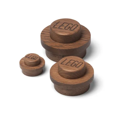 LEGO® Set 5007112 - Wooden Wall Hanger Set (Dark Oak)