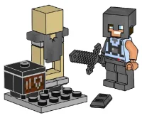LEGO® Set L0002250 - Smith with Smithing Table, Netherite Armor and Armor Stand