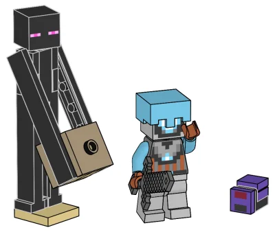 LEGO® Set L0002252 - Space Sentinel, Enderman and Endermite