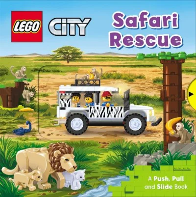 LEGO® Set 9781529048377 - City: Safari Rescue: A Push, Pull and Slide Book