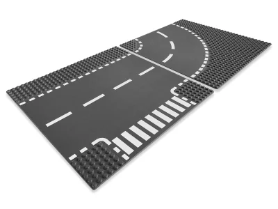 LEGO® Set 7281 - T-Junction & Curved Road Plates