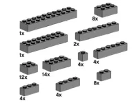 LEGO® Set 10146 - Assorted Dark Gray Bricks