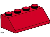 LEGO® Set 3498 - 2 x 4 Roof Tile Red