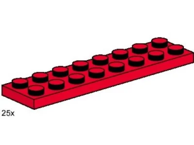 LEGO® Set 3491 - 2 x 8 Red Plates