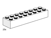 LEGO® Set 3465 - 2 x 8 White Bricks