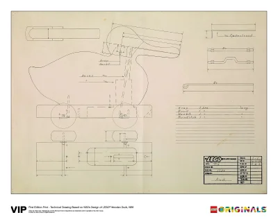 LEGO® Set 5005999 - 1st Edition of Wooden Duck Print, 1958