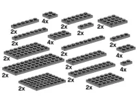 LEGO® Set 10149 - Assorted Dark Gray Plates