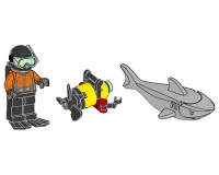 LEGO® Set 952503 - Diver with Robot and Shark