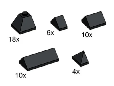 LEGO® Set 10160 - Black Ridge Roof Tiles