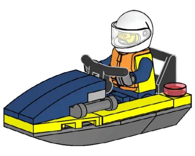 LEGO® Set 952408 - Policeman with Jetboat