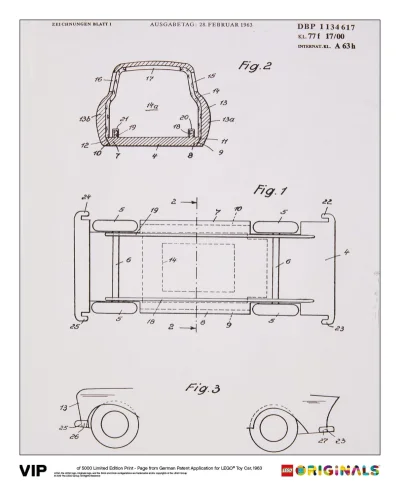 LEGO® Set 5006006 - German Patent LEGO Toy Car 1963