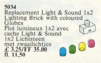 LEGO® Set 5034 - 1x2 Lighting Brick and 4 Colour Globes