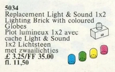 LEGO® Set 5034 - 1x2 Lighting Brick and 4 Colour Globes