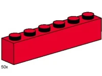LEGO® Set 3477 - 1 x 6 Red Bricks