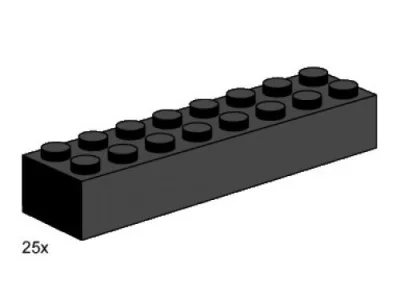 LEGO® Set 3463 - 2 x 8 Black Bricks