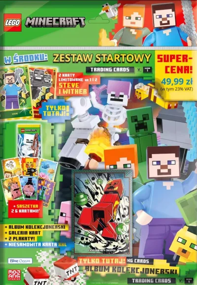 LEGO® Set 4143644509990 - Minecraft Trading Cards Series 1 - Starterpack (Polish Version)