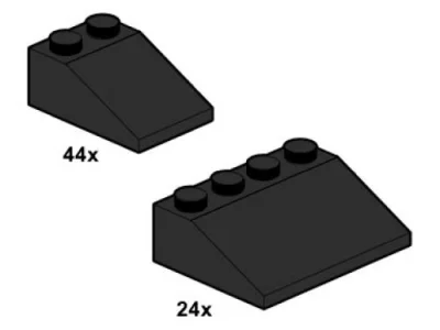 LEGO® Set 10054 - Black Slopes 33 3 x 2 and 3 x 4