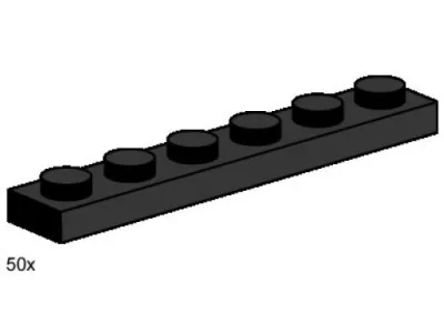 LEGO® Set 3486 - 1 x 6 Black Plates