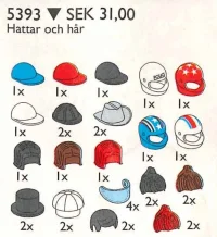 LEGO® Set 5393 - Headgear (Hats and Hair)