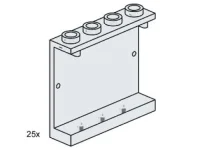 LEGO® Set 3507 - 1 x 4 x 3 Wall Element Clear