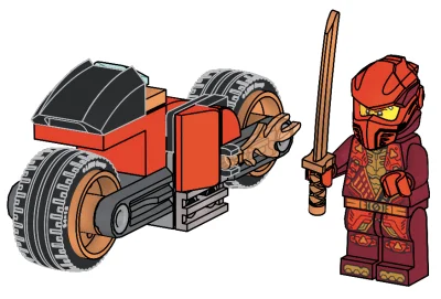 LEGO® Set 2D001183 - Kai with Motorcycle