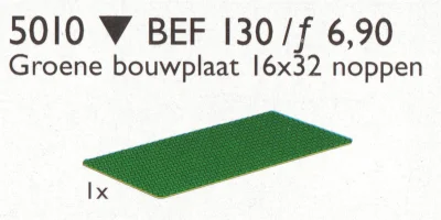 LEGO® Set 5010 - Building Plate 16 x 32, Green