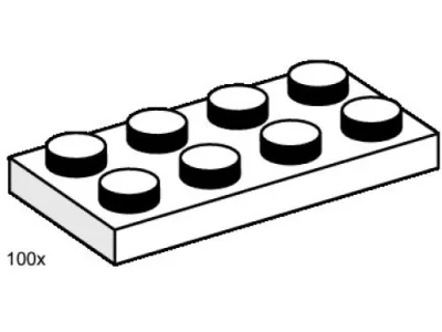 LEGO® Set 3484 - 2 x 4 White Plates