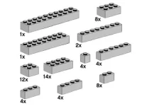 LEGO® Set 10145 - Assorted Light Gray Bricks