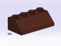 LEGO® Set 3755 - 2 x 4 Roof Tile Brown