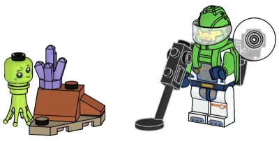 LEGO® Set 952511 - Astronaut with Alien and Crystal