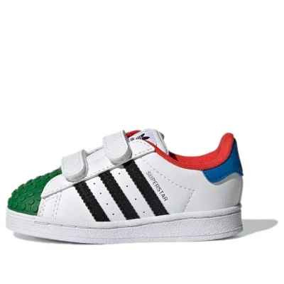 LEGO® Set H03970 - adidas Superstar CF x LEGO (White Yellow Green) - Infant Shoes