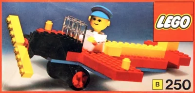 LEGO® Set 250-3 - Aeroplane and Pilot