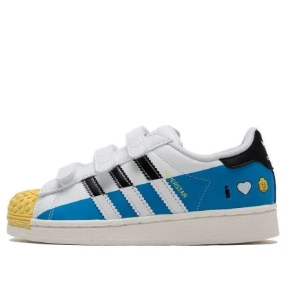 LEGO® Set IF2911 - adidas Superstar x LEGO (White Bright Blue) - Kids' Shoes