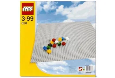 LEGO® Set 628-3 - X-Large Gray Baseplate (Lt Bluish Gray)