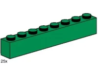 LEGO® Set 3481 - 1 x 8 Dark Green Bricks