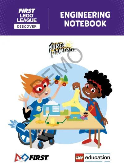 LEGO® Set FLLDNOTEBOOK2022 - SUPERPOWERED Engineering Notebook (FLL Discover)