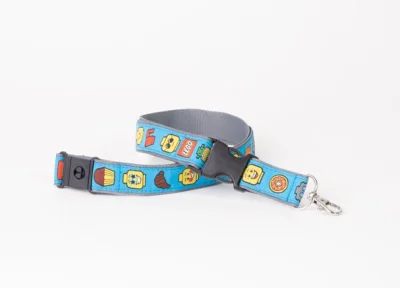 LEGO® Set LANYARD0 - Minifigure Emoji Lanyard (Blue)