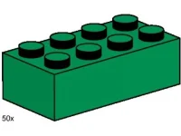 LEGO® Set 3461 - 2 x 4 Dark Green Bricks