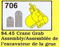 LEGO® Set 706-4 - Crane Grab Assembly