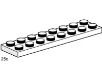LEGO® Set 3490 - 2 x 8 White Plates