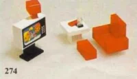 LEGO® Set 274 - Colour T.V. and Chair