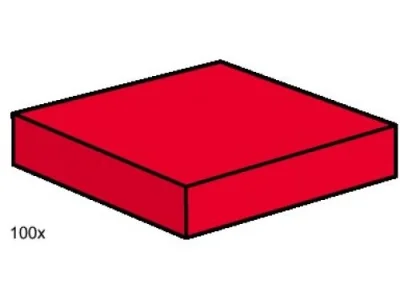 LEGO® Set 3494 - 2 x 2 Red Smooth Tiles
