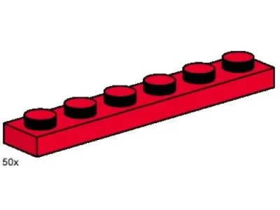 LEGO® Set 3488 - 1 x 6 Red Plates