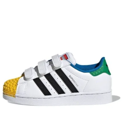 LEGO® Set H03964 - adidas Superstar CF J x LEGO (White Yellow Green) - Kids' Shoes