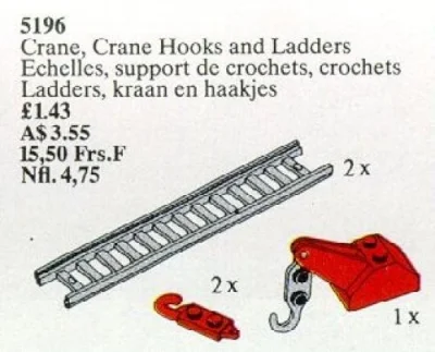 LEGO® Set 5196 - Crane, Crane Hooks and Ladders